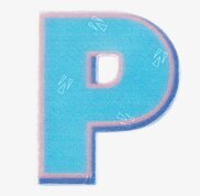 Reflexklistermärken från Firefly i form av bokstaven P