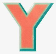 Reflexklistermärken från Firefly i form av bokstaven Y