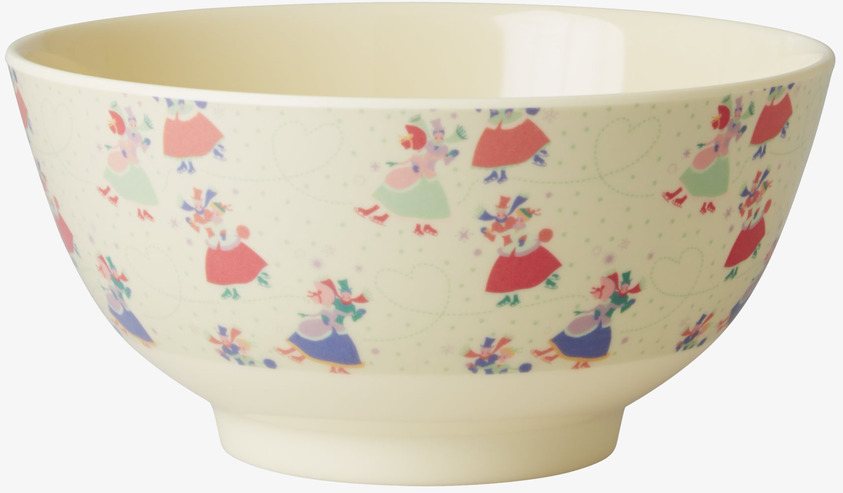 Skål Melamin X-mas Skridskopar från Rice med julmotiv