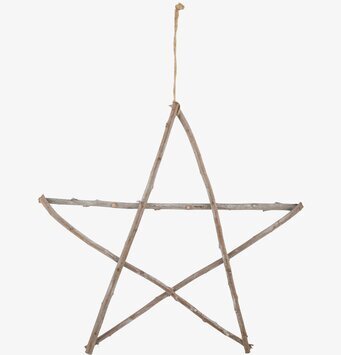 Trästjärna Pinnar L från IB Laursen i naturligt trä