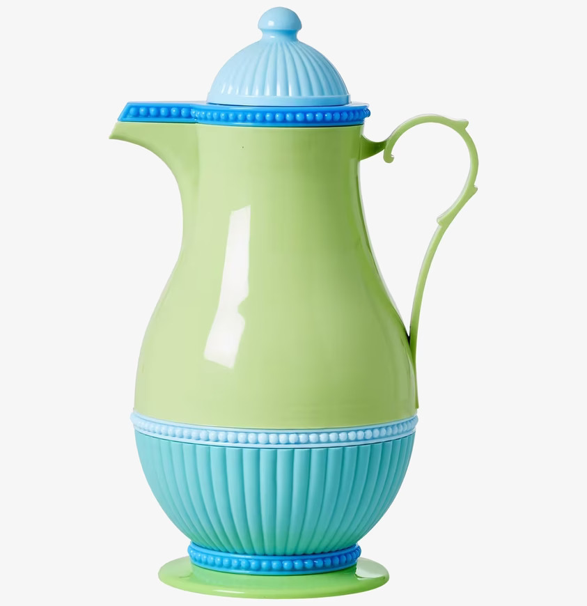 Termos Blå/Grön från Rice med ljusgrön bas och blå detaljer