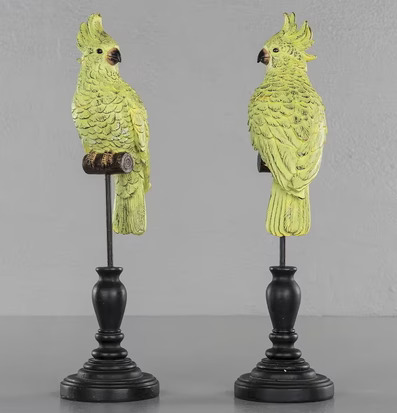 Kakadua Grön från A Lot Decoration på en dekorativ bas