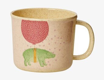 Bild av lekfull mugg med djurmotiv och ballongdesign