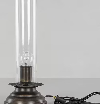 Lampa Antik Brun från A Lot Decoration med glasskärm