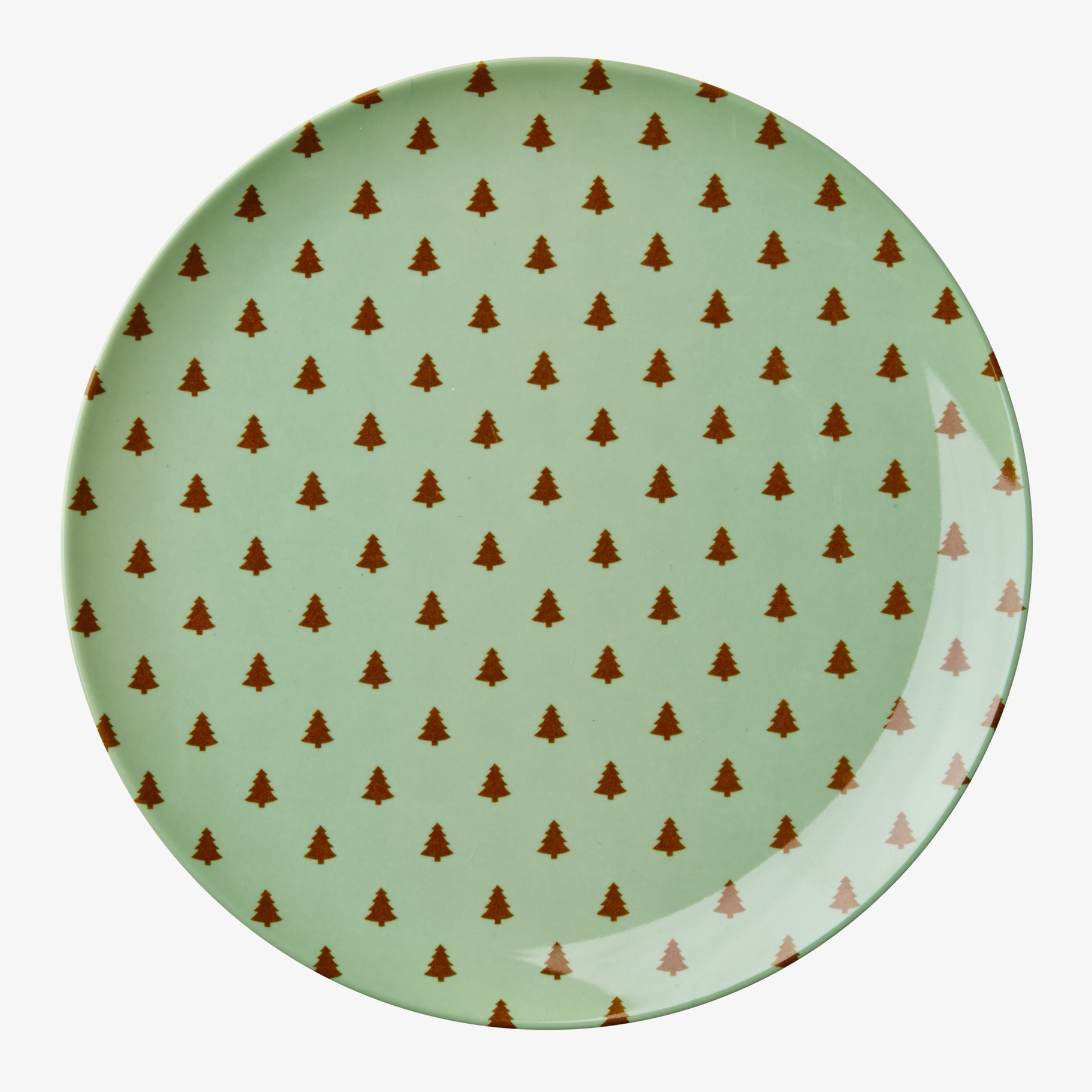 Tallrik Melamin Christmas Tree från Rice med julmotiv