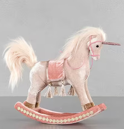 Gunghäst Rosa/Creme från A Lot Decoration med enhörningshorn