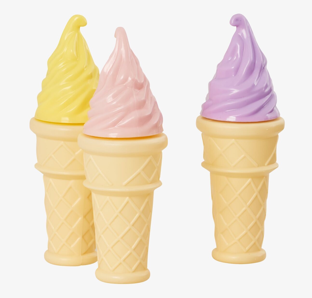 Såpbubblor Glasstrut från Rice i färgerna gult, rosa och lila