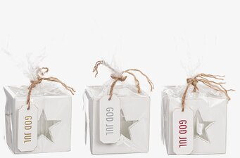 Ljuslykta God Jul från Different Design med utskuren stjärna