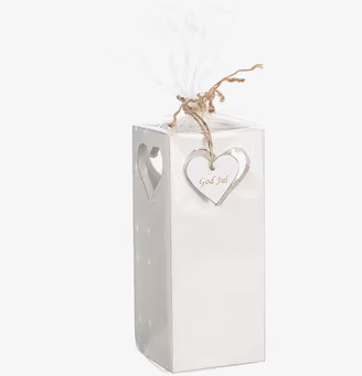 Ljuslykta God Jul från Different Design med hjärtutskärningar