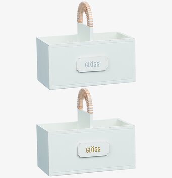 Trälåda Glögg från Different Design med handtag och etikett