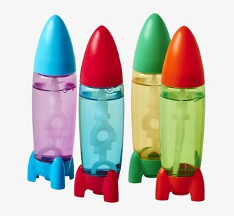 Såpbubblor Rymdskepp från Rice i fyra färgglada flaskor