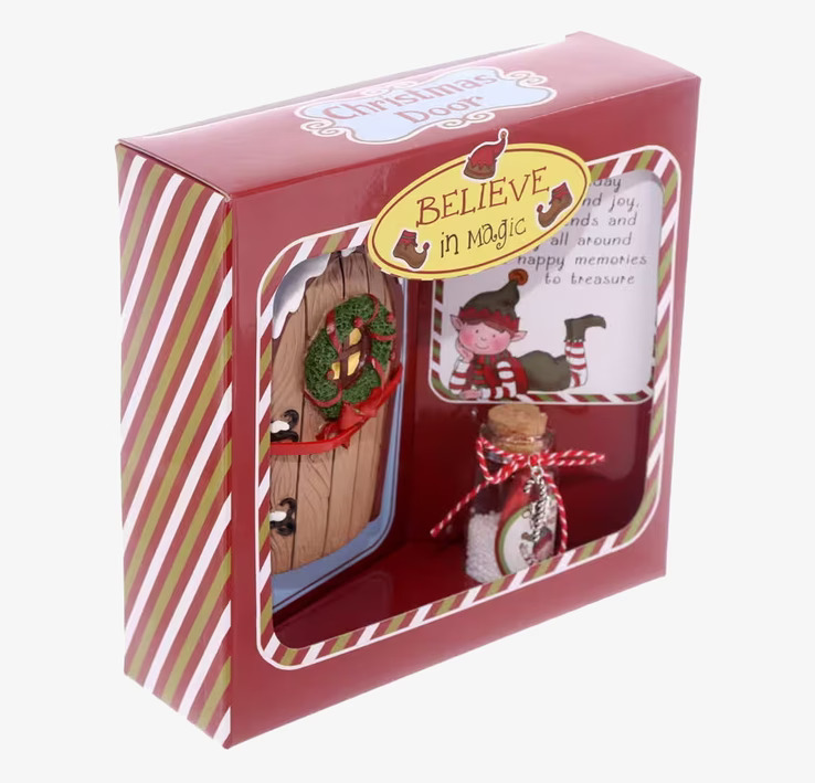 Juldörr Inkl Önskeburk från Puckator i julig förpackning