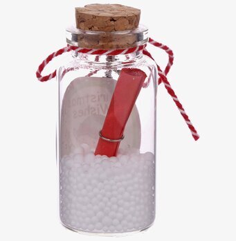 Juldörr Inkl Önskeburk från Puckator med snö och röd rulle