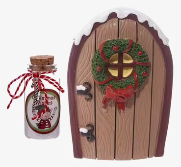 Juldörr Inkl Önskeburk från Puckator med detaljerad design
