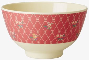 Skål Liten Melamin X-mas Flowers från Rice med blommönster