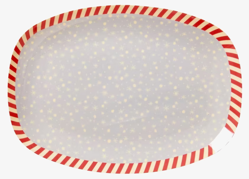 Liten Tallrik X-Mas Snöflingor från Rice med snöflingor