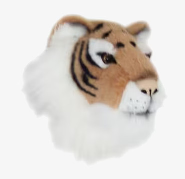 Djurhuvud Tiger Mini från Brigbys med realistiska detaljer