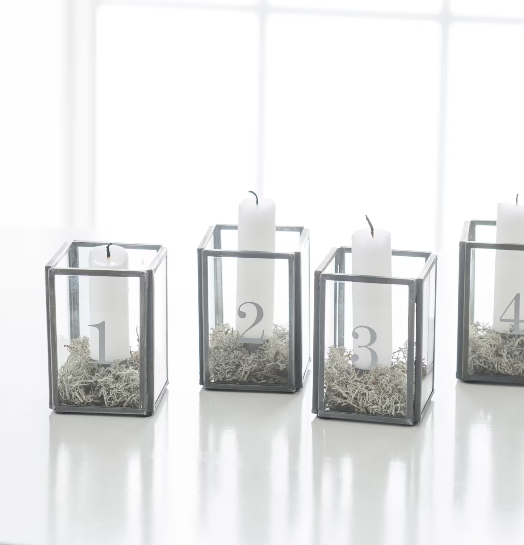 Adventsljusstake Zink från IB Laursen med fyra ljushållare