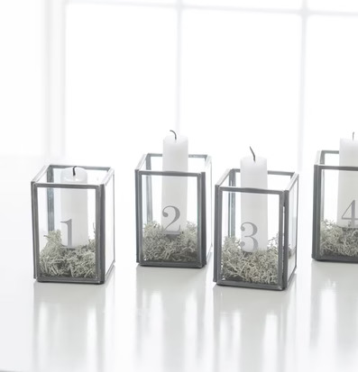 Adventsljusstake Zink från IB Laursen med fyra ljushållare