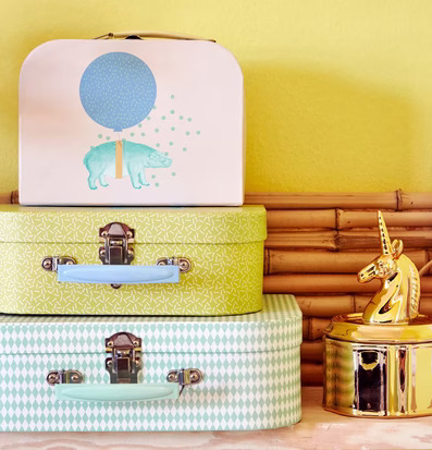 Väskor Cardboard Animal Print från Rice i färgglada mönster