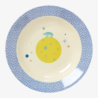 Djup Tallrik Universe Print från Rice med kosmiskt motiv