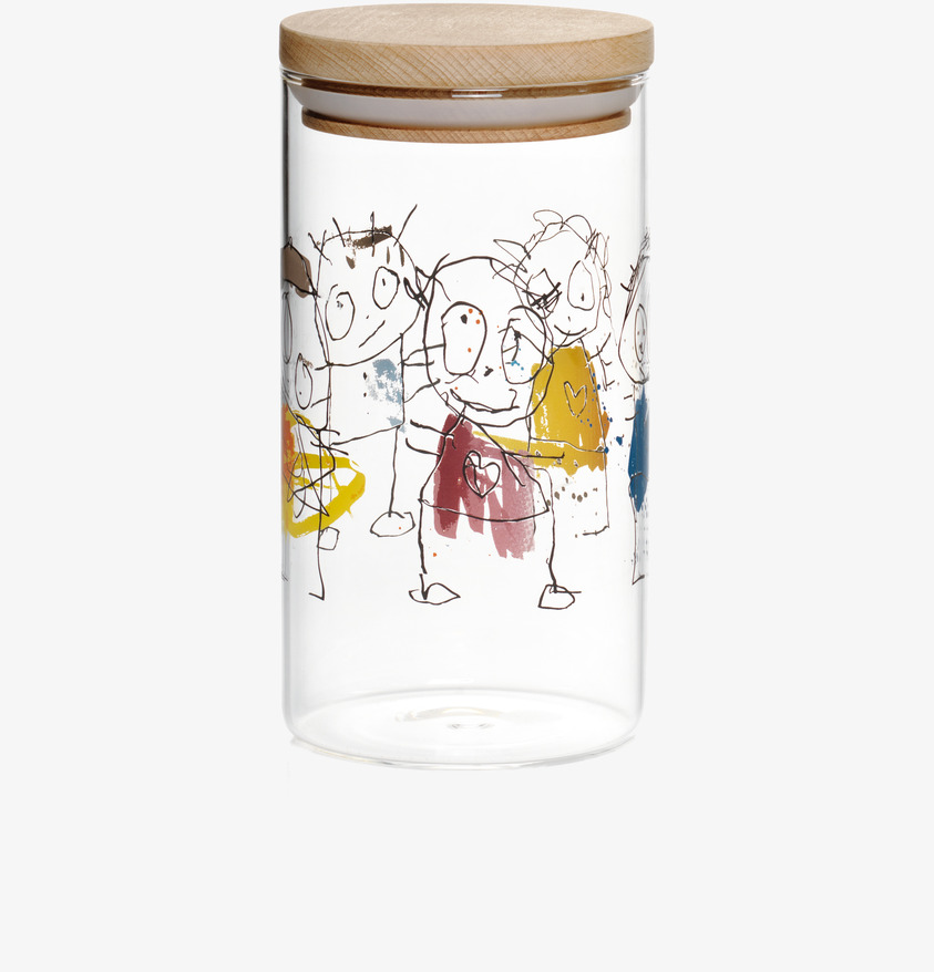 Glasburk Icons M från Poul Pava med lekfulla illustrationer