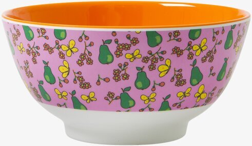 Skål Melamin Päron från Rice med färgglatt päronmönster