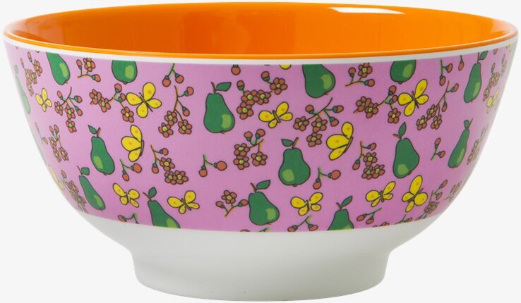 Skål Melamin Päron från Rice med färgglatt päronmönster