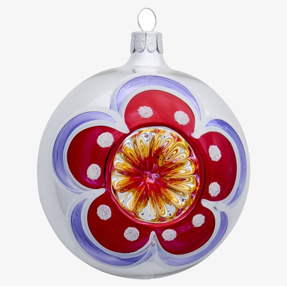 Julgranskula L Vintage Style från Rice med blommönster