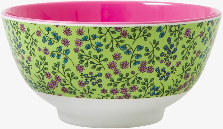 Skål Melamin Blommor från Rice med färgglatt blommönster