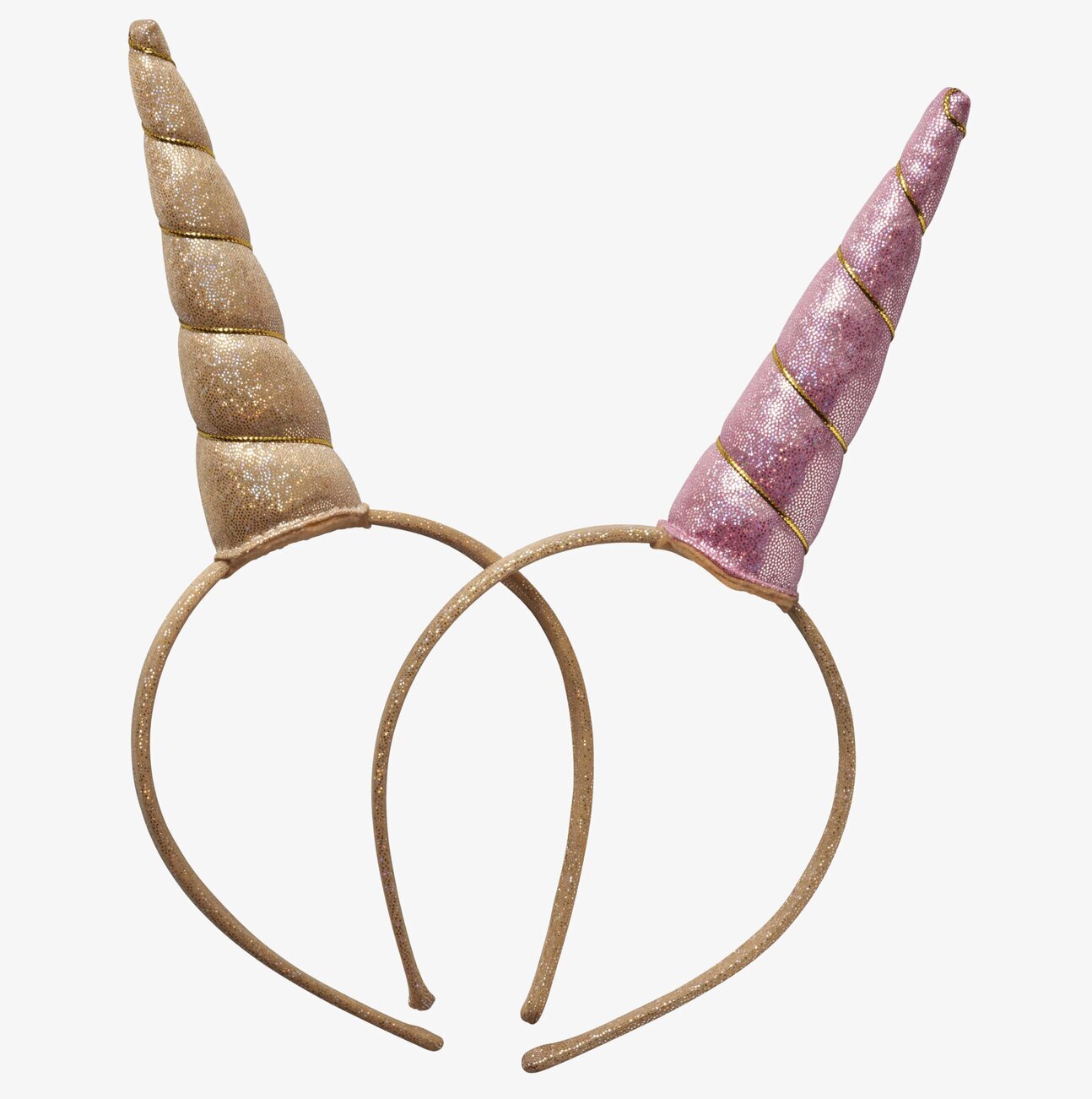 Diadem Enhörning Rosa från Rice med rosa glitter och horn