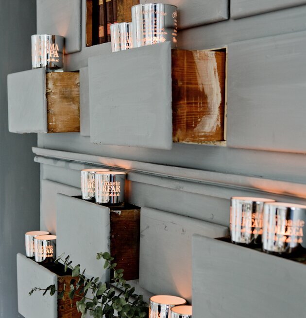 Finaste Hjärtat ljushållare från Majas Cottage i rustik miljö