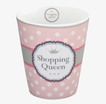 Happy Mugs - Shopping Queen från Krasilnikoff i rosa design