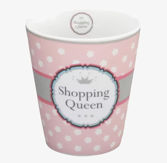 Happy Mugs - Shopping Queen från Krasilnikoff i rosa design