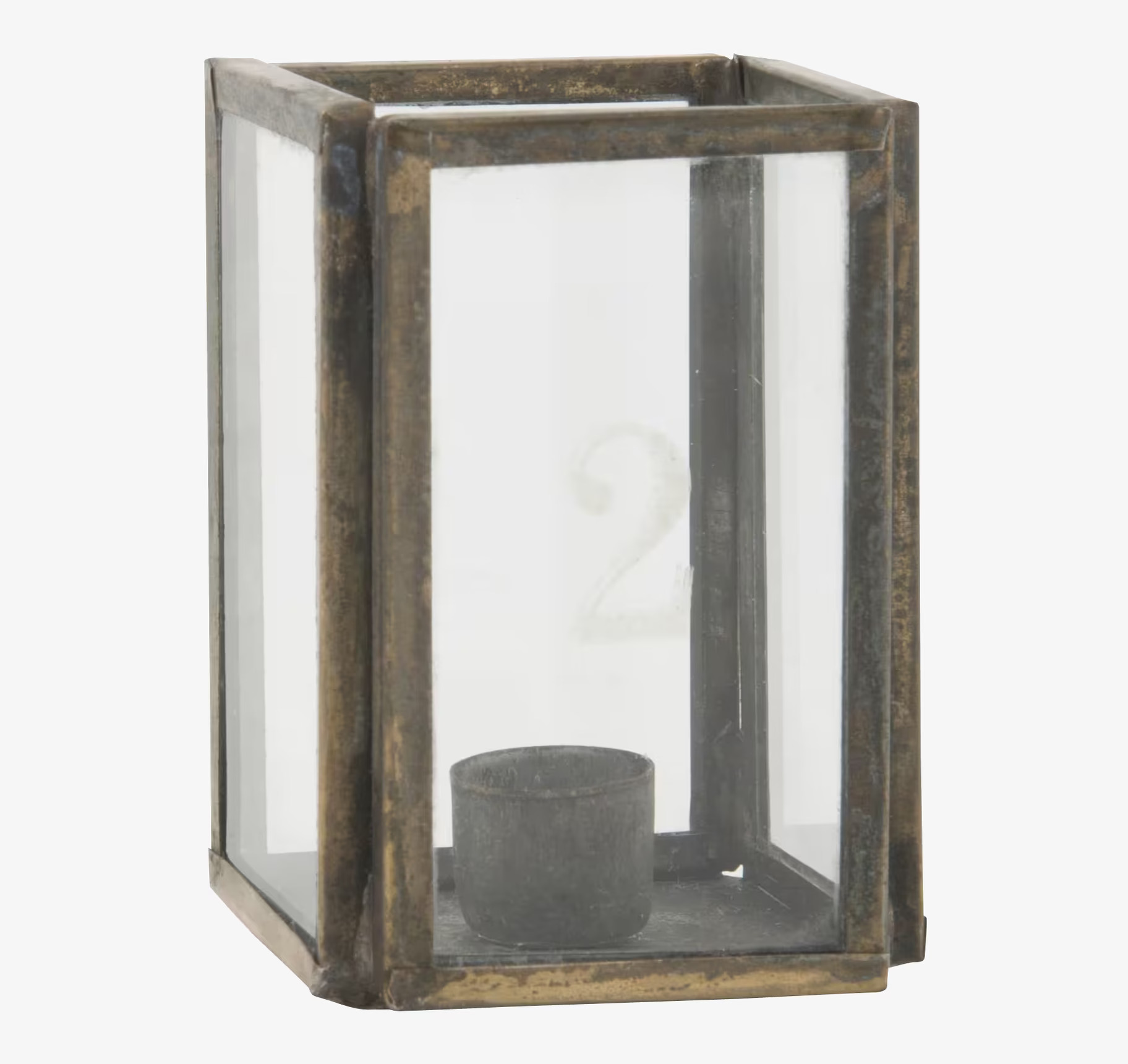 Adventsljusstake Mässing från IB Laursen med glasväggar