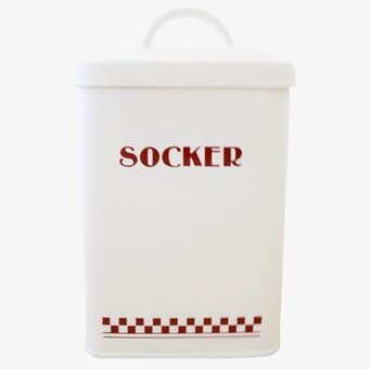 Bild av klassisk plåtburk i retrodesign för köket