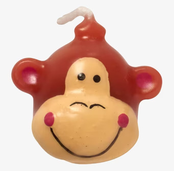 Tårt & Kakljus från Rice, en glad apa för festliga bakverk