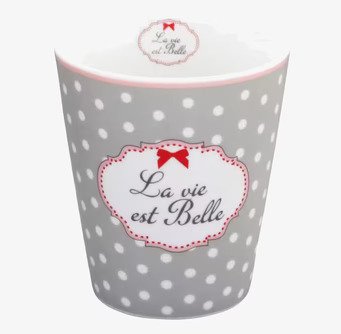 Happy Mugs - La Vie Est Belle från Krasilnikoff, prickig mugg