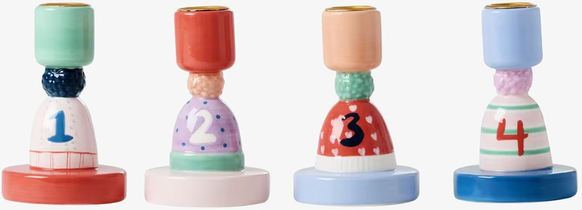 Ljusstake Advent Rice från Rice, färgglada och detaljrika