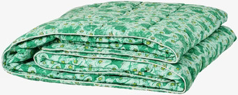 Rice Cotton Quilt Leaves & Flower Print med blommönster