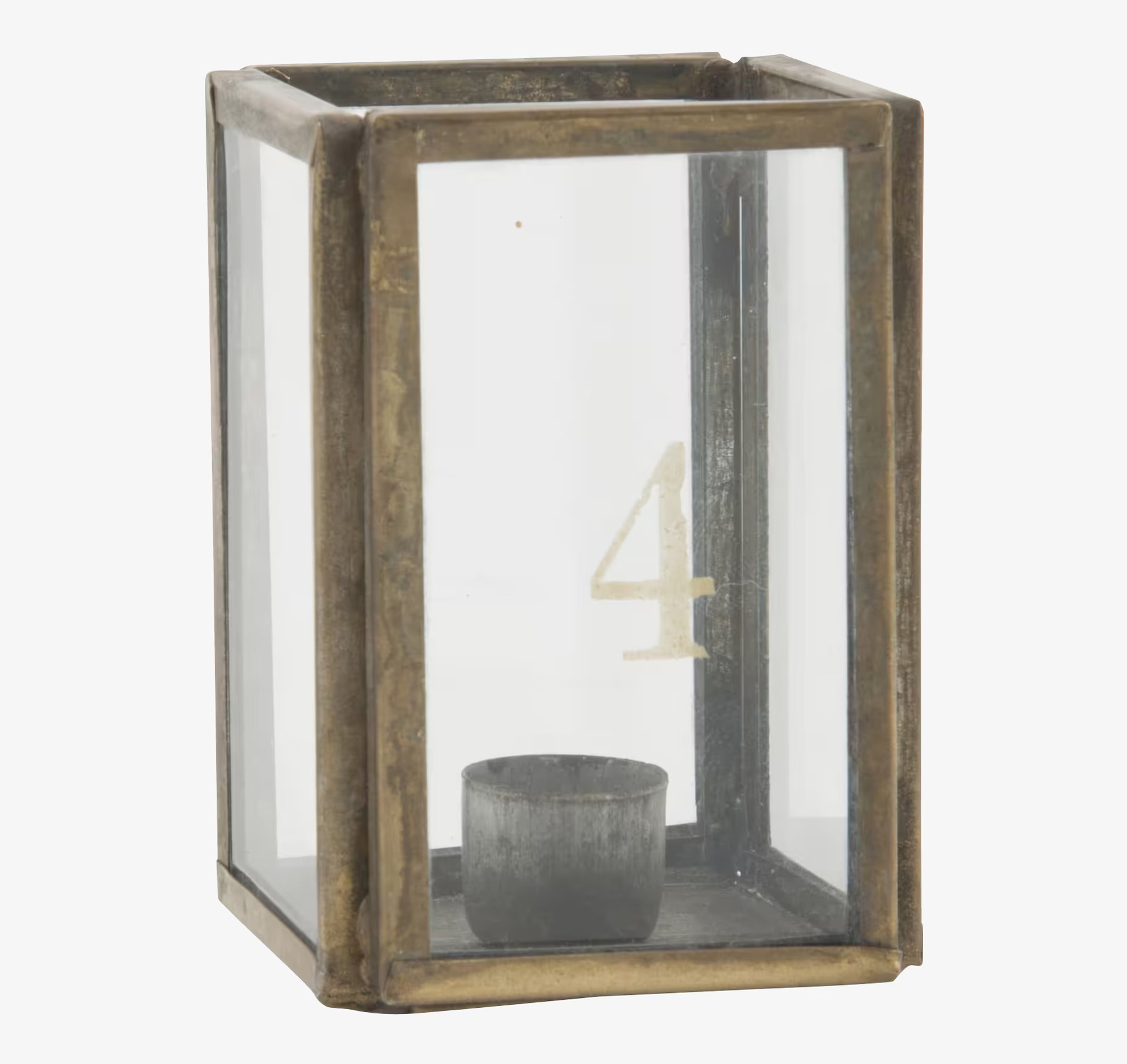 Adventsljusstake Mässing från IB Laursen med glasväggar