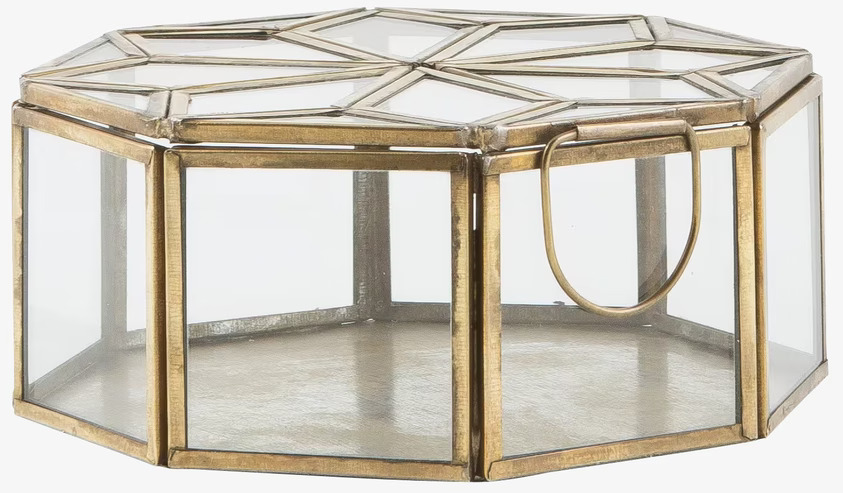 Glasbox Stjärna från IB Laursen med mässingsram och glas