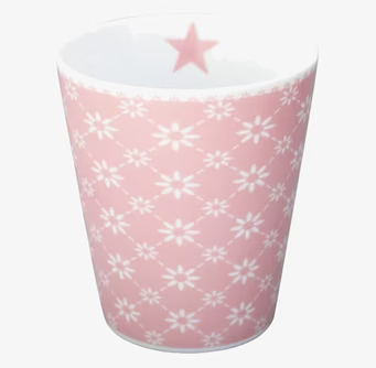 Happy Mugs - Diagonal Pink från Krasilnikoff på vit bakgrund