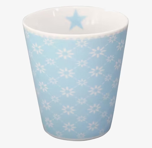 Happy Mugs - Diagonal Baby Blue från Krasilnikoff, porslin