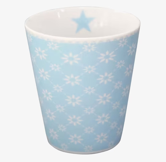 Happy Mugs - Diagonal Baby Blue från Krasilnikoff, porslin