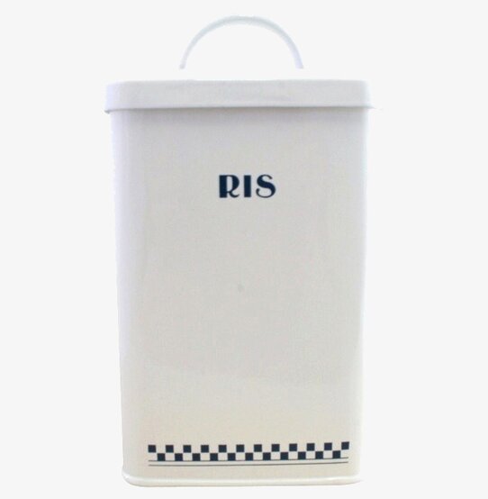 Plåtburk Classic Ris Blå/Vit från Strömshaga i köket