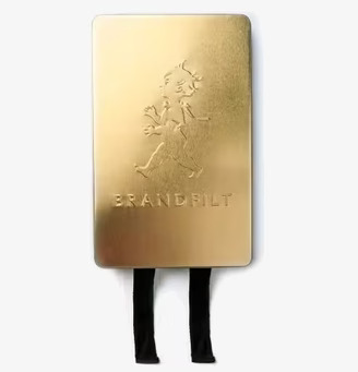 Brandfilt Guld från Solstickan med gyllene och stilren design