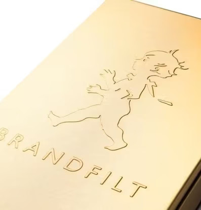 Brandfilt Guld från Solstickan i elegant metallförpackning