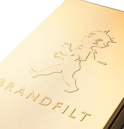 Brandfilt Guld från Solstickan i elegant metallförpackning