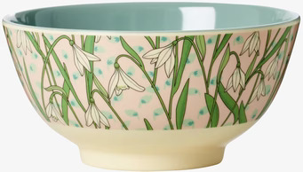 Skål Snowdrop Print från Rice med snödroppsmönster
